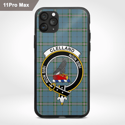 Clelland Clan Badge Tartan Phone Case - Tartan Scottish Crest Phone Case Scottish Plaid Tartan Plaid - ScotsTee - scotstee.com