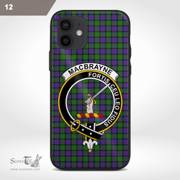 Macbrayne Clan Badge Tartan Phone Case - Tartan Scottish Crest Phone Case Scottish Plaid Tartan Plaid - ScotsTee - scotstee.com