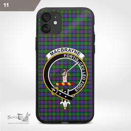 Macbrayne Clan Badge Tartan Phone Case - Tartan Scottish Crest Phone Case Scottish Plaid Tartan Plaid - ScotsTee - scotstee.com