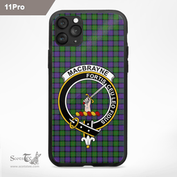Macbrayne Clan Badge Tartan Phone Case - Tartan Scottish Crest Phone Case Scottish Plaid Tartan Plaid - ScotsTee - scotstee.com