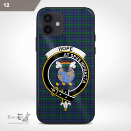 Hope Clan Badge Tartan Phone Case - Tartan Scottish Crest Phone Case Scottish Plaid Tartan Plaid - ScotsTee - scotstee.com