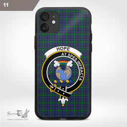 Hope Clan Badge Tartan Phone Case - Tartan Scottish Crest Phone Case Scottish Plaid Tartan Plaid - ScotsTee - scotstee.com