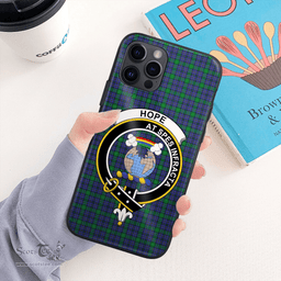 Hope Clan Badge Tartan Phone Case - Tartan Scottish Crest Phone Case Scottish Plaid Tartan Plaid - ScotsTee - scotstee.com