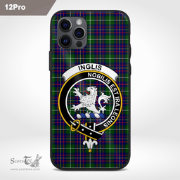 Inglis Clan Badge Tartan Phone Case - Tartan Scottish Crest Phone Case Scottish Plaid Tartan Plaid - ScotsTee - scotstee.com