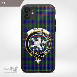 Inglis Clan Badge Tartan Phone Case - Tartan Scottish Crest Phone Case Scottish Plaid Tartan Plaid - ScotsTee - scotstee.com