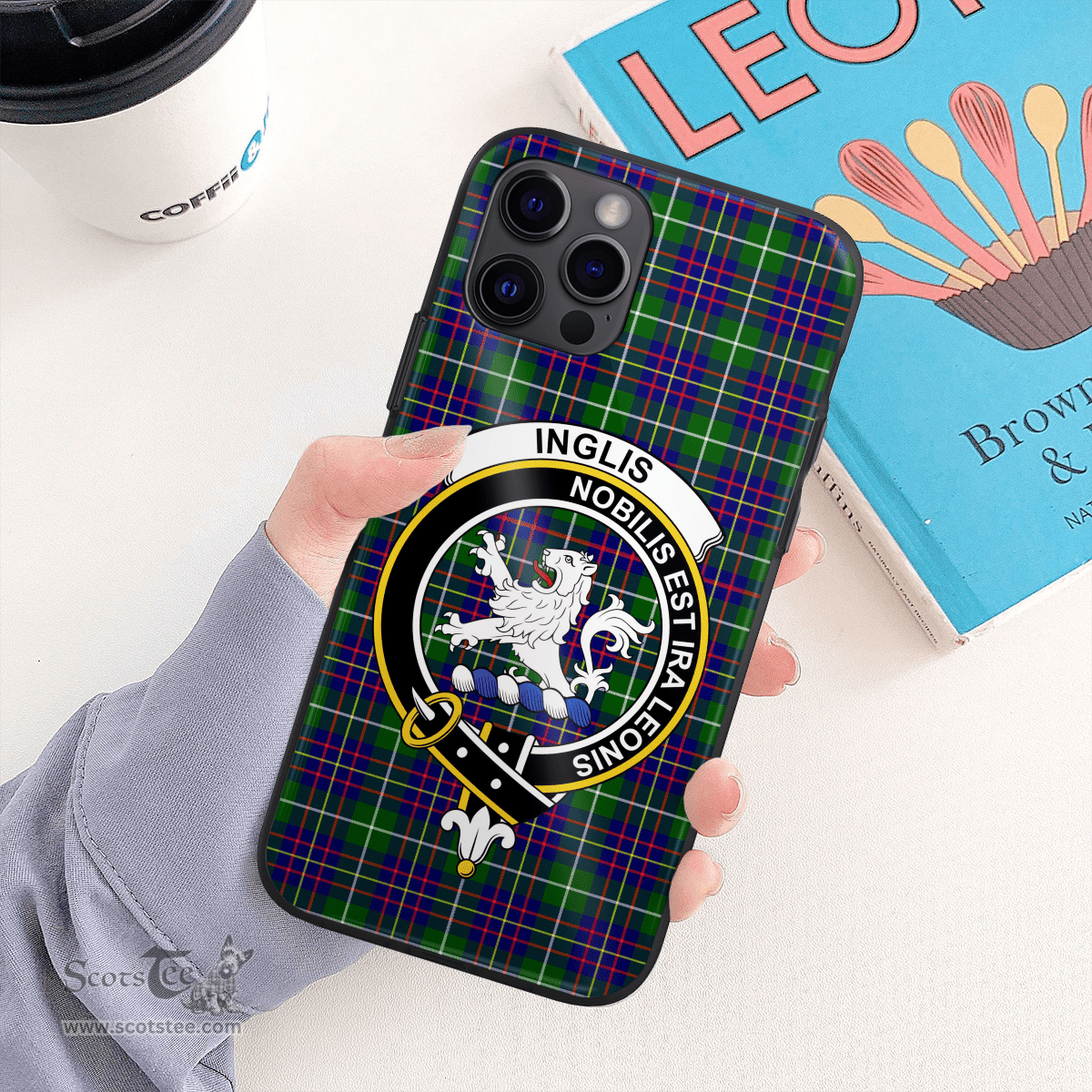 Inglis Clan Badge Tartan Phone Case - Tartan Scottish Crest Phone Case Scottish Plaid Tartan Plaid - ScotsTee - scotstee.com