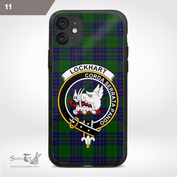 Lockhart Clan Badge Tartan Phone Case - Tartan Scottish Crest Phone Case Scottish Plaid Tartan Plaid - ScotsTee - scotstee.com