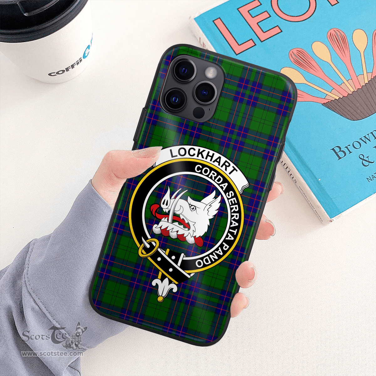 Lockhart Clan Badge Tartan Phone Case - Tartan Scottish Crest Phone Case Scottish Plaid Tartan Plaid - ScotsTee - scotstee.com