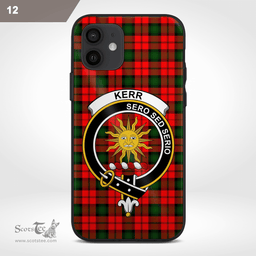 Kerr Clan Badge Tartan Phone Case - Tartan Scottish Crest Phone Case Scottish Plaid Tartan Plaid - ScotsTee - scotstee.com