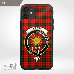 Kerr Clan Badge Tartan Phone Case - Tartan Scottish Crest Phone Case Scottish Plaid Tartan Plaid - ScotsTee - scotstee.com