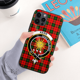 Kerr Clan Badge Tartan Phone Case - Tartan Scottish Crest Phone Case Scottish Plaid Tartan Plaid - ScotsTee - scotstee.com