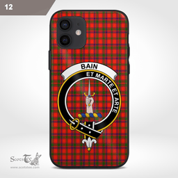Bain Clan Badge Tartan Phone Case - Tartan Scottish Crest Phone Case Scottish Plaid Tartan Plaid - ScotsTee - scotstee.com
