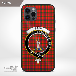 Bain Clan Badge Tartan Phone Case - Tartan Scottish Crest Phone Case Scottish Plaid Tartan Plaid - ScotsTee - scotstee.com