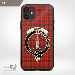 Bain Clan Badge Tartan Phone Case - Tartan Scottish Crest Phone Case Scottish Plaid Tartan Plaid - ScotsTee - scotstee.com