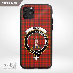 Bain Clan Badge Tartan Phone Case - Tartan Scottish Crest Phone Case Scottish Plaid Tartan Plaid - ScotsTee - scotstee.com