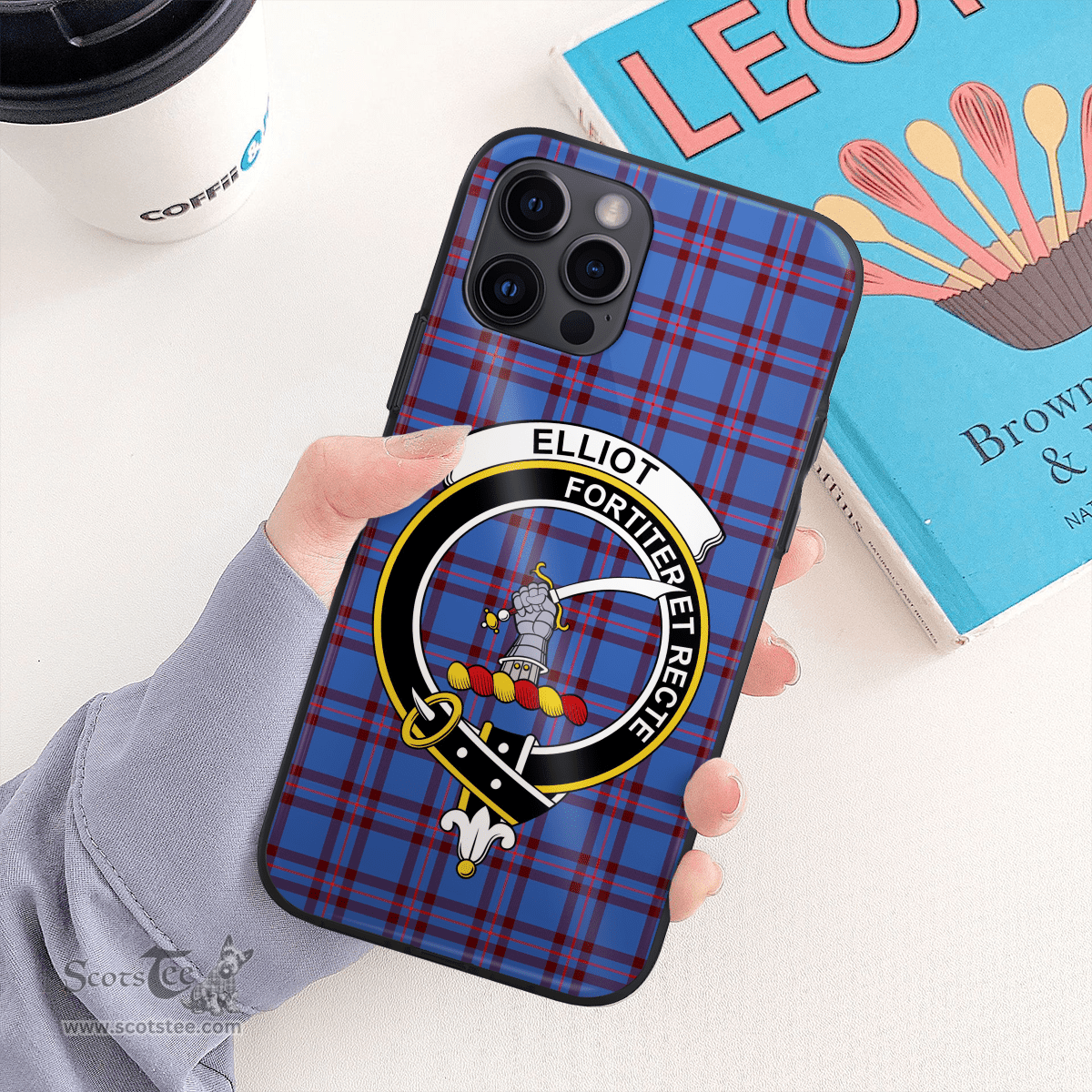 Elliot Clan Badge Tartan Phone Case - Tartan Scottish Crest Phone Case Scottish Plaid Tartan Plaid - ScotsTee - scotstee.com