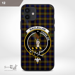 Maclellan Clan Badge Tartan Phone Case - Tartan Scottish Crest Phone Case Scottish Plaid Tartan Plaid - ScotsTee - scotstee.com