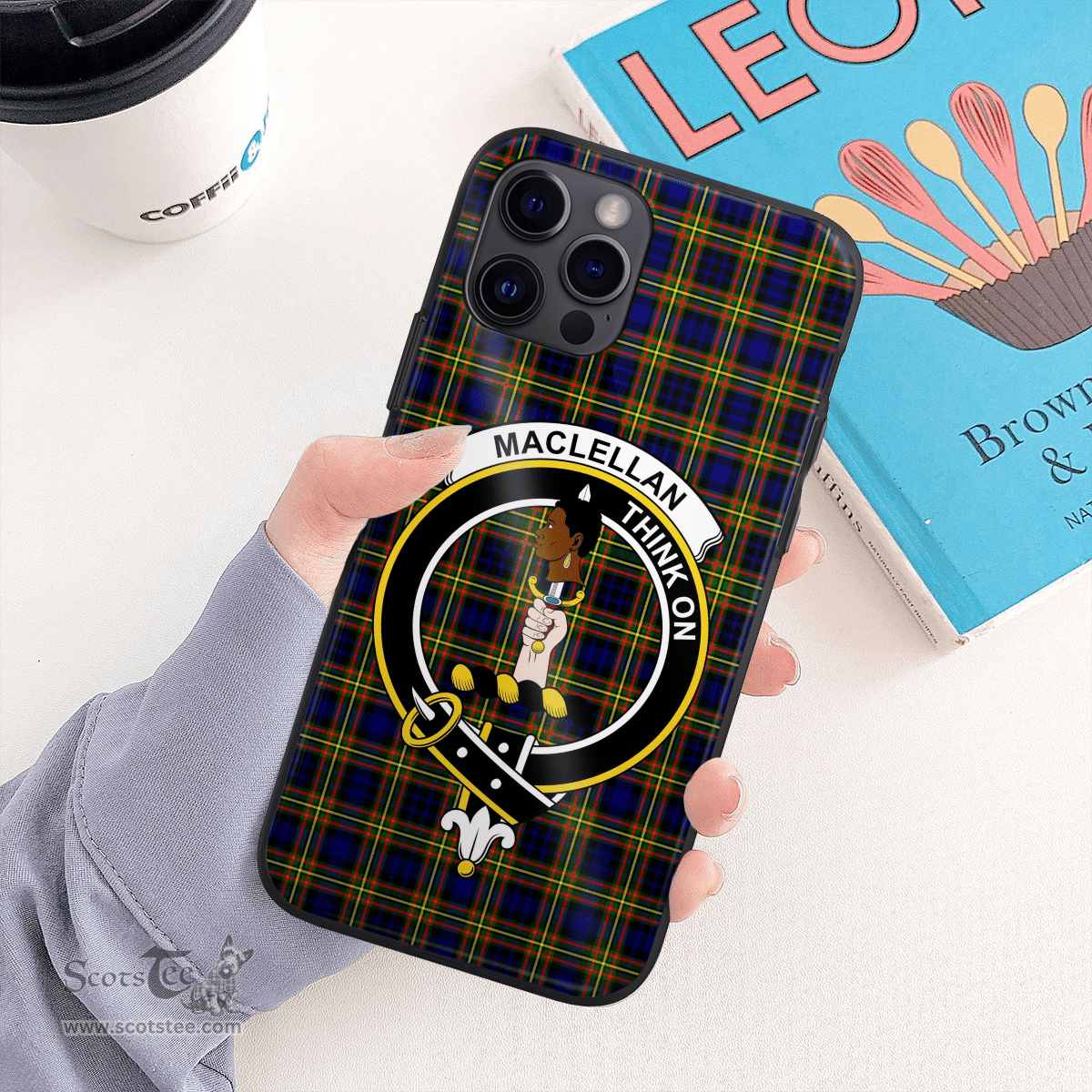Maclellan Clan Badge Tartan Phone Case - Tartan Scottish Crest Phone Case Scottish Plaid Tartan Plaid - ScotsTee - scotstee.com