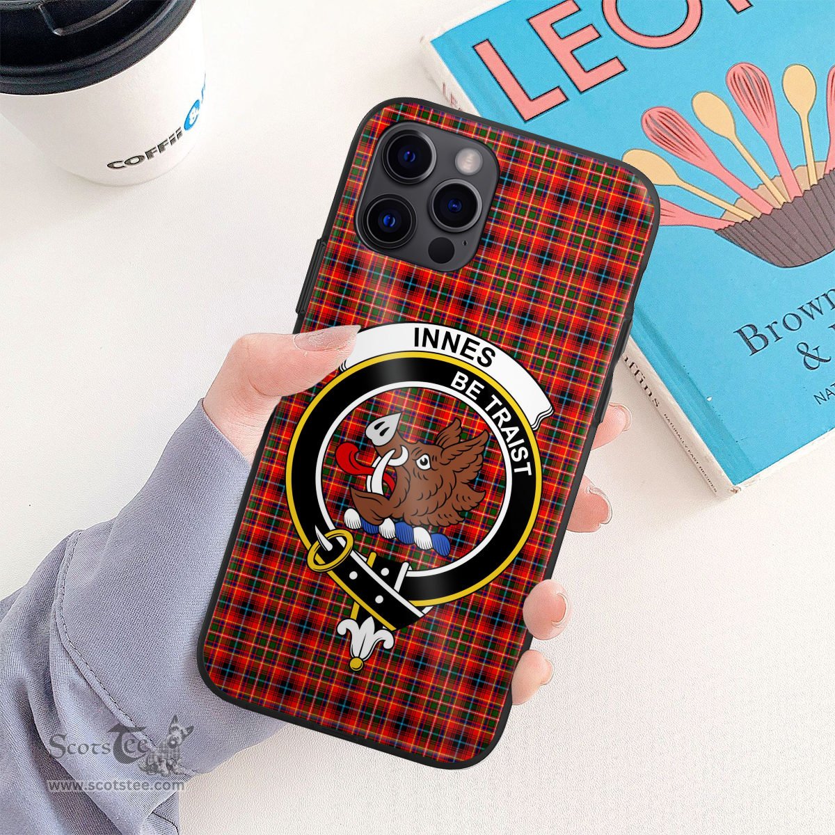 Innes Clan Badge Tartan Phone Case - Tartan Scottish Crest Phone Case Scottish Plaid Tartan Plaid - ScotsTee - scotstee.com