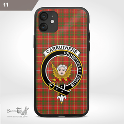 Carruthers Clan Badge Tartan Phone Case - Tartan Scottish Crest Phone Case Scottish Plaid Tartan Plaid - ScotsTee - scotstee.com