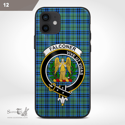 Falconer Clan Badge Tartan Phone Case - Tartan Scottish Crest Phone Case Scottish Plaid Tartan Plaid - ScotsTee - scotstee.com