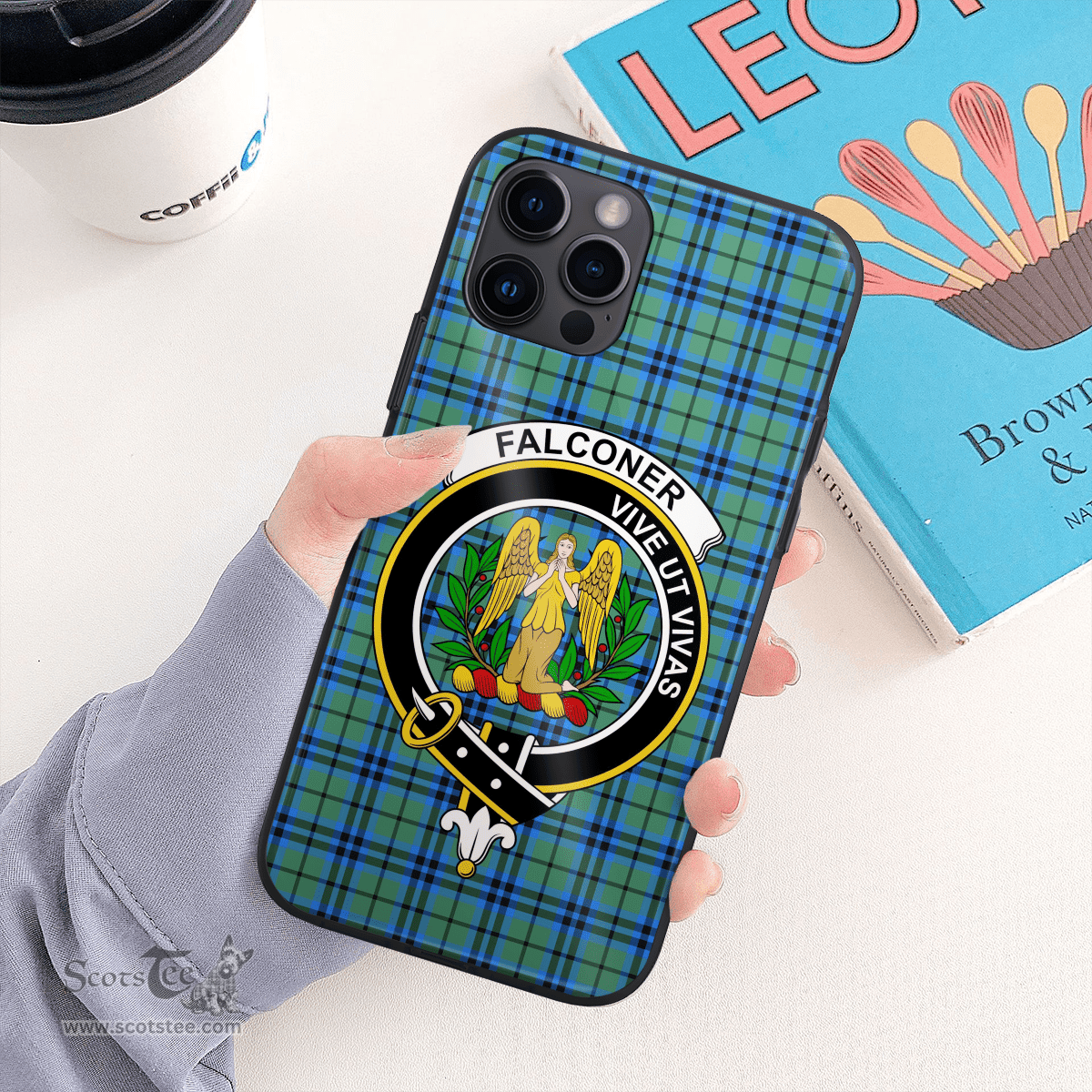 Falconer Clan Badge Tartan Phone Case - Tartan Scottish Crest Phone Case Scottish Plaid Tartan Plaid - ScotsTee - scotstee.com
