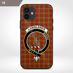 Langlands Clan Badge Tartan Phone Case - Tartan Scottish Crest Phone Case Scottish Plaid Tartan Plaid - ScotsTee - scotstee.com