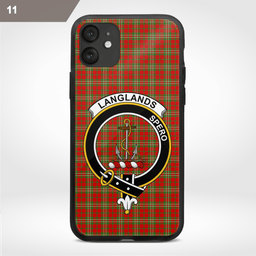 Langlands Clan Badge Tartan Phone Case - Tartan Scottish Crest Phone Case Scottish Plaid Tartan Plaid - ScotsTee - scotstee.com