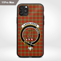 Langlands Clan Badge Tartan Phone Case - Tartan Scottish Crest Phone Case Scottish Plaid Tartan Plaid - ScotsTee - scotstee.com