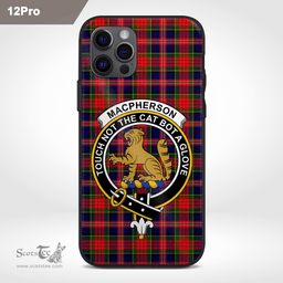 Macpherson Chief Clan Badge Tartan Phone Case - Tartan Scottish Crest Phone Case Scottish Plaid Tartan Plaid - ScotsTee - scotstee.com