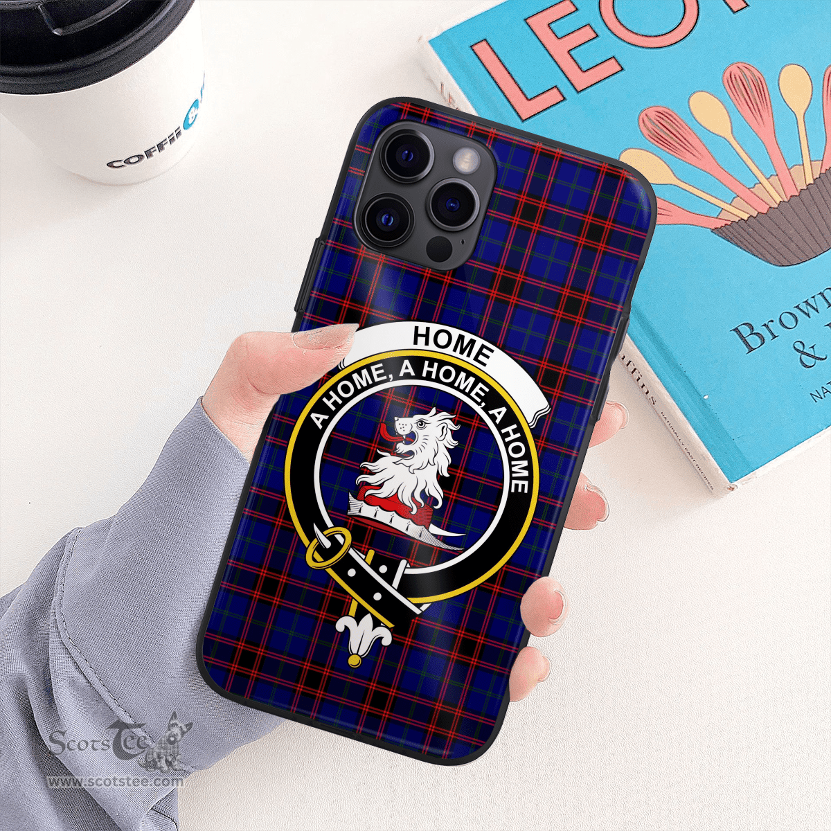 Home Clan Badge Tartan Phone Case - Tartan Scottish Crest Phone Case Scottish Plaid Tartan Plaid - ScotsTee - scotstee.com