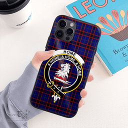 Home Clan Badge Tartan Phone Case - Tartan Scottish Crest Phone Case Scottish Plaid Tartan Plaid - ScotsTee - scotstee.com