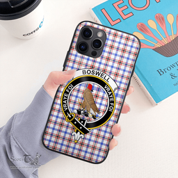 Boswell Clan Badge Tartan Phone Case - Tartan Scottish Crest Phone Case Scottish Plaid Tartan Plaid - ScotsTee - scotstee.com