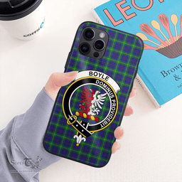 Boyle Clan Badge Tartan Phone Case - Tartan Scottish Crest Phone Case Scottish Plaid Tartan Plaid - ScotsTee - scotstee.com