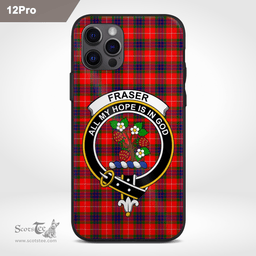 Fraser Clan Badge Tartan Phone Case - Tartan Scottish Crest Phone Case Scottish Plaid Tartan Plaid - ScotsTee - scotstee.com