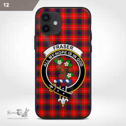 Fraser Clan Badge Tartan Phone Case - Tartan Scottish Crest Phone Case Scottish Plaid Tartan Plaid - ScotsTee - scotstee.com