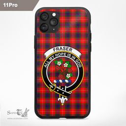 Fraser Clan Badge Tartan Phone Case - Tartan Scottish Crest Phone Case Scottish Plaid Tartan Plaid - ScotsTee - scotstee.com