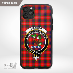 Fraser Clan Badge Tartan Phone Case - Tartan Scottish Crest Phone Case Scottish Plaid Tartan Plaid - ScotsTee - scotstee.com