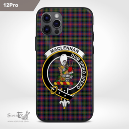 Maclennan Clan Badge Tartan Phone Case - Tartan Scottish Crest Phone Case Scottish Plaid Tartan Plaid - ScotsTee - scotstee.com