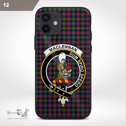 Maclennan Clan Badge Tartan Phone Case - Tartan Scottish Crest Phone Case Scottish Plaid Tartan Plaid - ScotsTee - scotstee.com