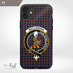 Maclennan Clan Badge Tartan Phone Case - Tartan Scottish Crest Phone Case Scottish Plaid Tartan Plaid - ScotsTee - scotstee.com