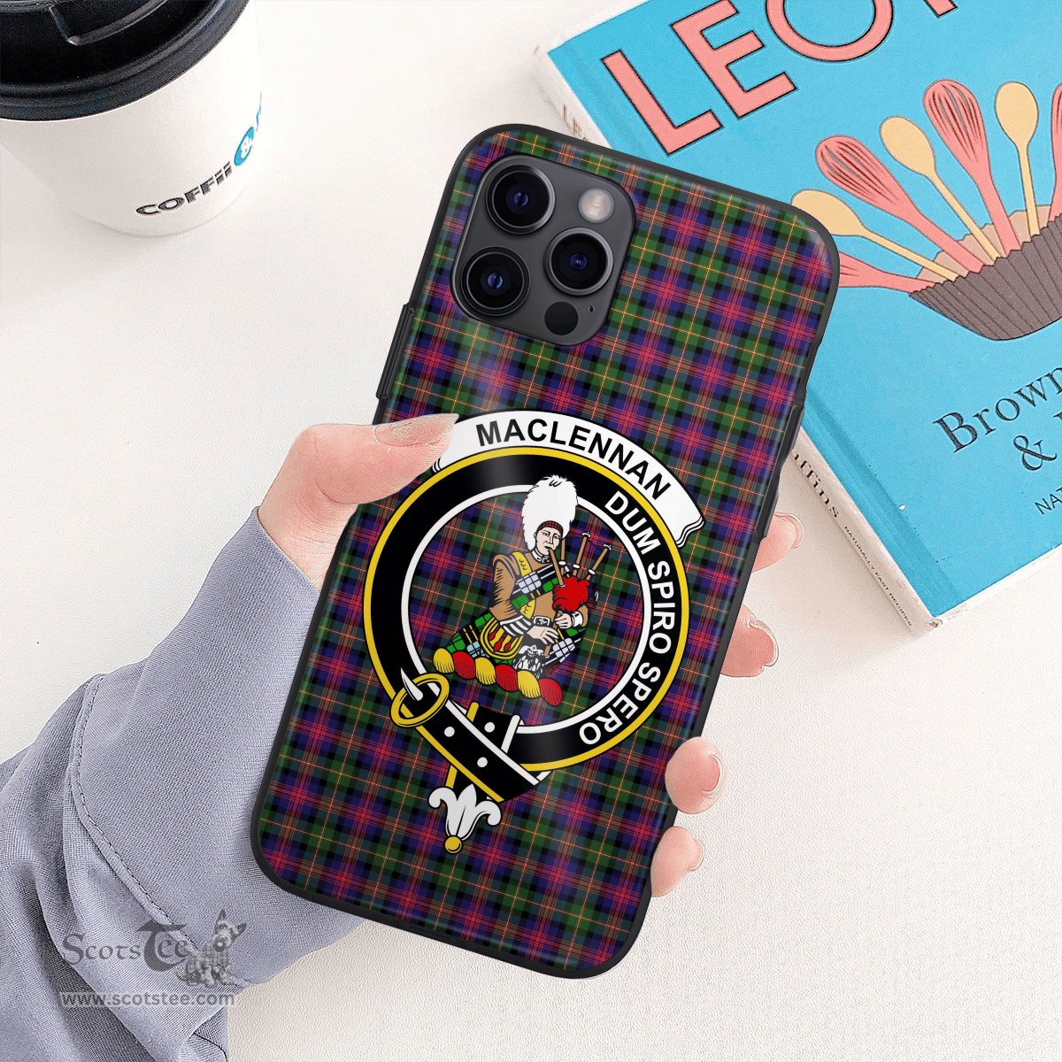 Maclennan Clan Badge Tartan Phone Case - Tartan Scottish Crest Phone Case Scottish Plaid Tartan Plaid - ScotsTee - scotstee.com