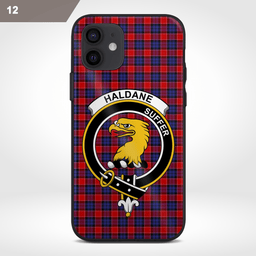 Haldane Clan Badge Tartan Phone Case - Tartan Scottish Crest Phone Case Scottish Plaid Tartan Plaid - ScotsTee - scotstee.com