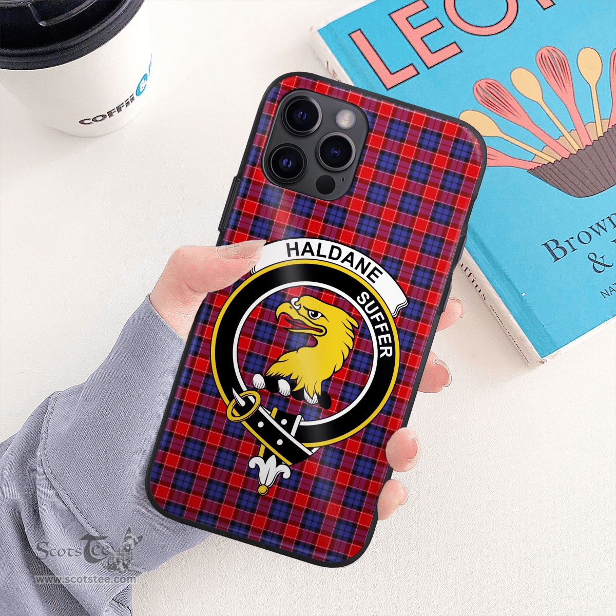 Haldane Clan Badge Tartan Phone Case - Tartan Scottish Crest Phone Case Scottish Plaid Tartan Plaid - ScotsTee - scotstee.com