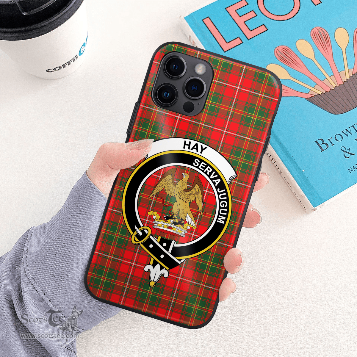Hay Clan Badge Tartan Phone Case - Tartan Scottish Crest Phone Case Scottish Plaid Tartan Plaid - ScotsTee - scotstee.com