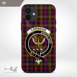 Carnegie Clan Badge Tartan Phone Case - Tartan Scottish Crest Phone Case Scottish Plaid Tartan Plaid - ScotsTee - scotstee.com