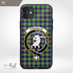 Colville Clan Badge Tartan Phone Case - Tartan Scottish Crest Phone Case Scottish Plaid Tartan Plaid - ScotsTee - scotstee.com