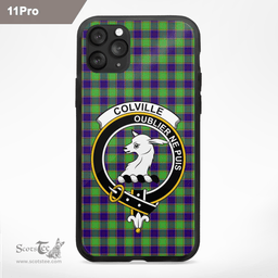 Colville Clan Badge Tartan Phone Case - Tartan Scottish Crest Phone Case Scottish Plaid Tartan Plaid - ScotsTee - scotstee.com