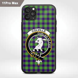 Colville Clan Badge Tartan Phone Case - Tartan Scottish Crest Phone Case Scottish Plaid Tartan Plaid - ScotsTee - scotstee.com