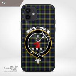 Colquhoun Clan Badge Tartan Phone Case - Tartan Scottish Crest Phone Case Scottish Plaid Tartan Plaid - ScotsTee - scotstee.com